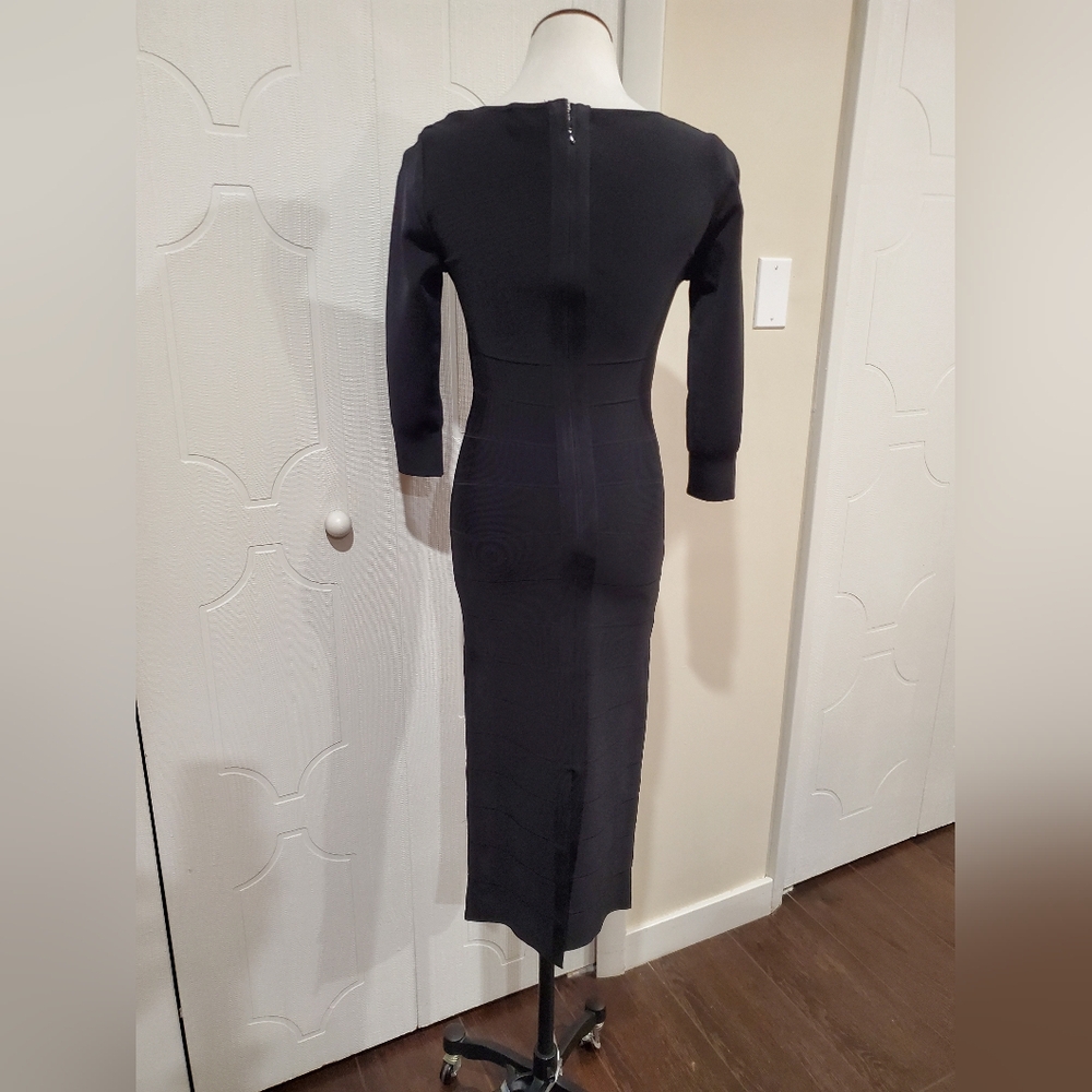Herve Leger Icon Sweetheart Midi Dress XS $890 - Picture 8 of 9